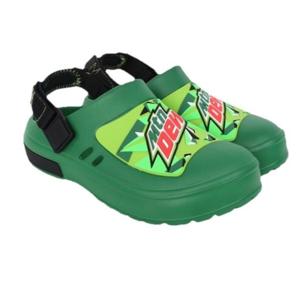 Ground Up Mountain Dew Men's Clogs Slip-On Green Size 10 NWT